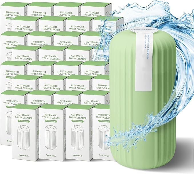 Fresh &amp Fresh Automatic Toilet Bowl Cleaners (Forest Green) - 32 Bottles(UPTO 2500 FLUSHES/Bottle) Commercial and Residential Toilet Cleaner 3-4 MONTH Lasting Toilet Bowl Cleaner Bottle