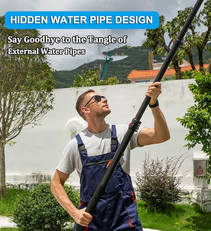 3.610.8M Telescopic Glass Cleaning Pole Multipurpose Water Spray Brush Extendable Cleaner Solar Panel Cleaning Kit6M