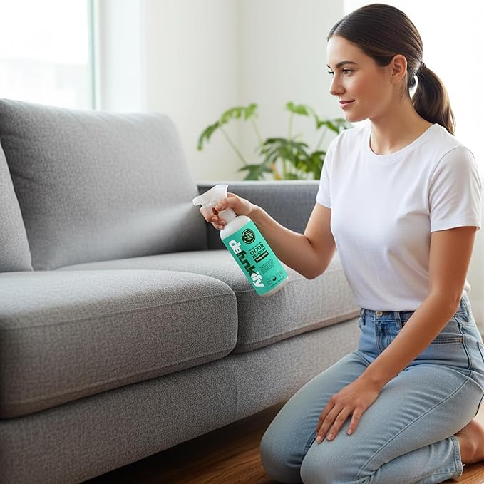 Fabric Freshener Spray 32oz. 'Peppermint' Odor Remover Spray. Shoe Deodorizer Carpet Deodorizer Odor Eliminator for Strong Odors Cleaning Supplies. ProvenSafe™ Fabric Freshener for Sensitive Gear