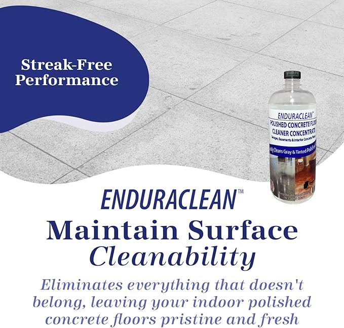 Marblelife EnduraCLEAN Polished Concrete Floor Cleaner Concentrate Effective Basement Garage &amp Indoor Concrete Floor Cleaner Concrete Cleaner Cement Cleaner &amp Degreaser 32 oz