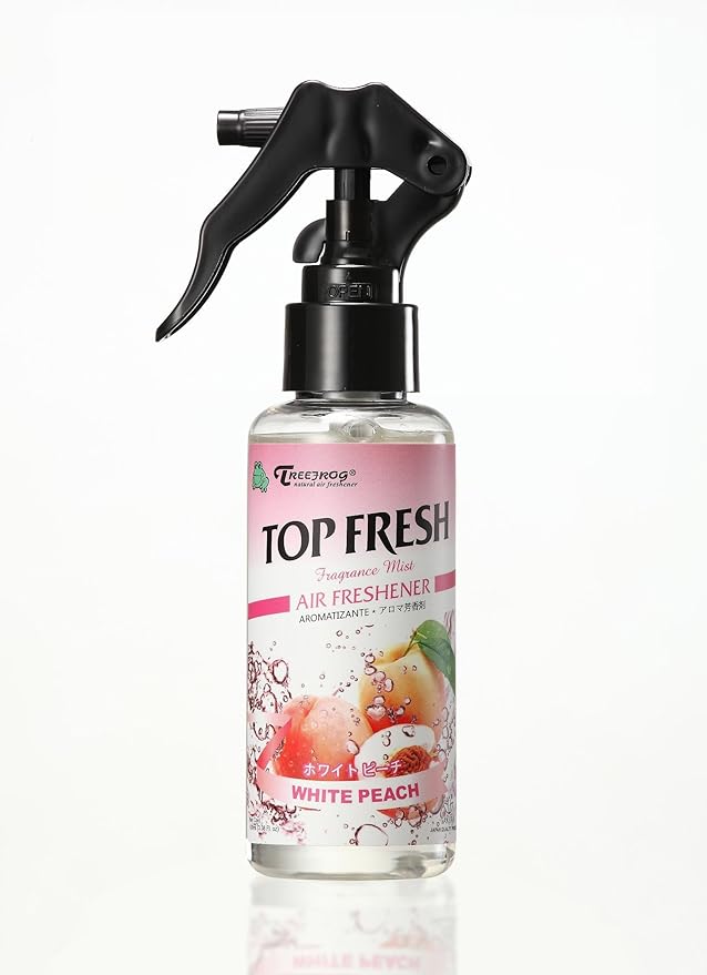 5 Pack Treefrog White Peach Scent Fragrance Mist Spray Tree frog Top Fresh Air Freshener