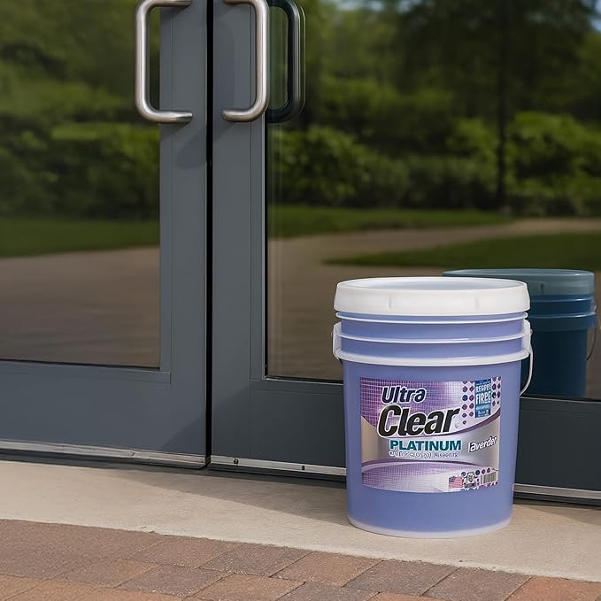 Ultra Clear Platinum Glass Cleaner Crystal Clear Streak-Free Shine Polished Finish for Commercial and Residential Use Lavender Fresh 5 Gallons