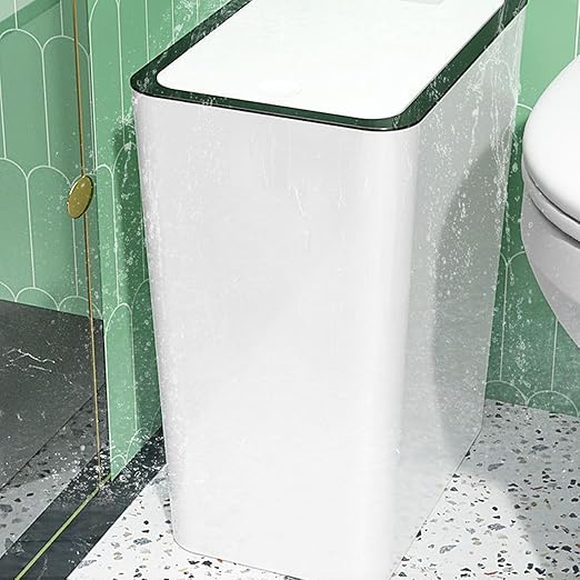 VBESTLIFE Bathroom Trash Can with Lid 15L/4 Gallon Slim Garbage Bin Wastebasket with Up Lid for Bedroom Office Kitchen Craft Room VBESTLIFEsm748dycgx