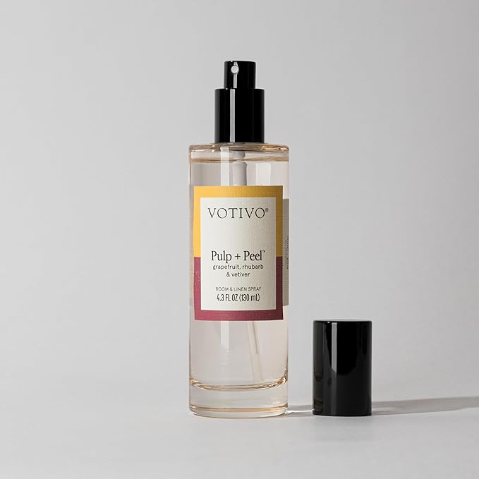 Votivo Pulp + Peel 4.3 oz Room &amp Linen Spray | Scented Air Freshener for Linens &amp Living Areas | Premium Long Lasting Fragrance