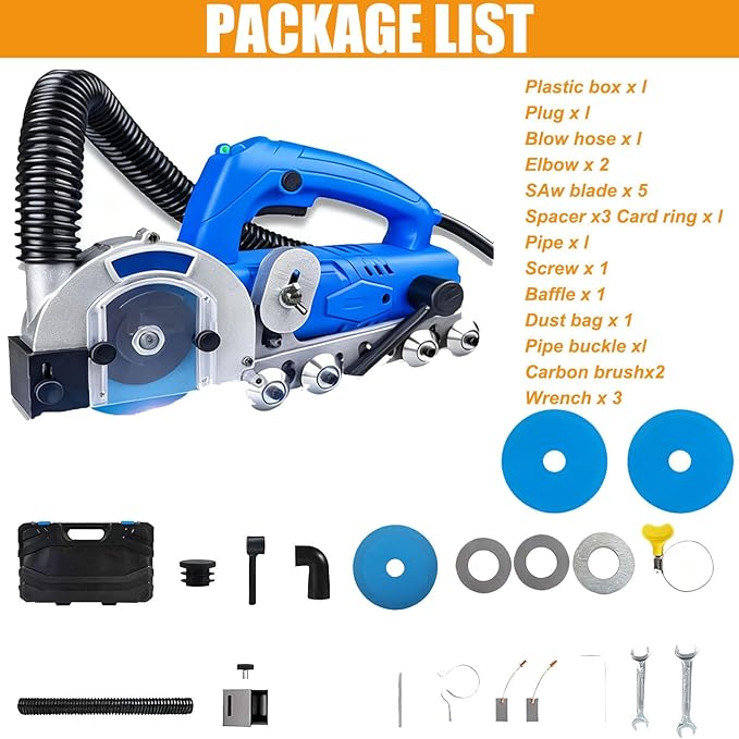 Electric Tile Gaps Crevice Cleaning Machine Slotting Tool 1200W Household Tile Joint Cleaner Machine 9000r/min for Cleaning Grout Between Tiles Floor Regrouting Tool
