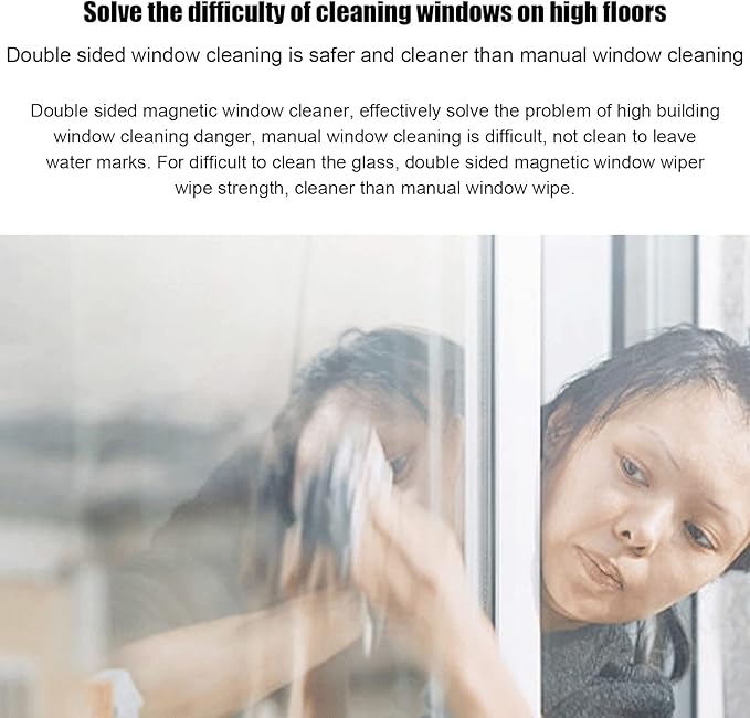Magnetic Window Cleaner Double Sided Glass Wiper Scraper Glass Wiper Cleaning Tools