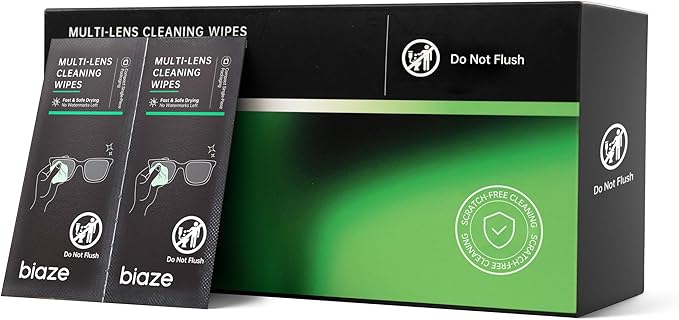 400 Count Lens Wipes for Eyeglasses Eye Glasses Cleaner Wipes Pre-moistened Individually Wrapped Sracth-Free Streak-Free Eyeglass Cleaning Wipes for Camera Lens Sunglass Goggles
