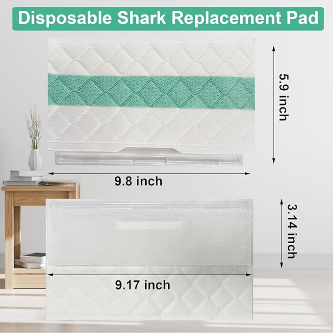 20 Pack Shark VACMOP Pro Replacement Mop Pad for Shark VACMOP Disposable Hard Floor Vacuum for VM252 VM251 VM250 VM200 VC205 QM250 VM190 VM200P12 VMP30 Disposable Replacement Pads