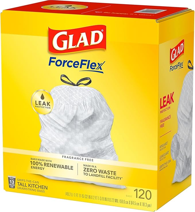Glad Tall Kitchen Drawstring Trash Bags