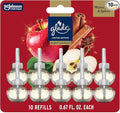 Glade PlugIns Refills Air Freshener Warm Apple &amp Spices Scented and Essential Oils for Home and Bathroom 0.67 Fl Oz 10 Count