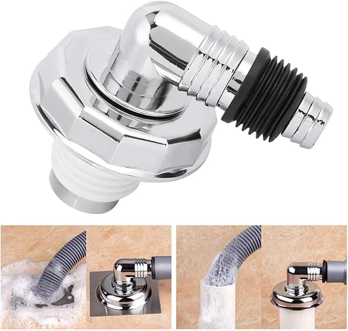 3 Way Drain Pipe For Washing Machine One-way Return Proof Drainage Strainer Stopper Insect Odor Proof Sink Sewer Joint Plug(Style B 3PCS)