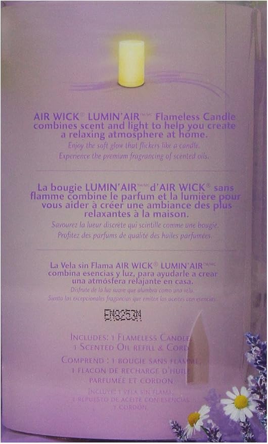 Air Wick Lumin'Air Flameless Candle Single Unit Lavender Chamomile