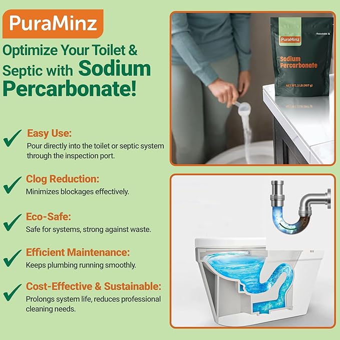 Sodium Percarbonate 99.9% Pure Oxygen Bleach Powder Stain Remover Whitener Non-Chlorine Detergent Booster Fragrance Free Dishwasher Cleaner and Deodorizer 5 lbs (80 oz) Pack of 1