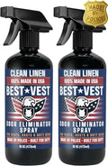 Odor Eliminator Spray for Tactical Gear &amp Body Armor – Clean Linen 16 oz (2-Pack) Made in USA – Gift for Police &amp First Responders