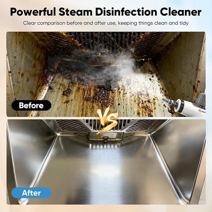 Saker EverSteam Instant-Heat Steam Cleaner for Home+ SakerInstant-Heat Steam Cleaner with 4 Fiber Cloths