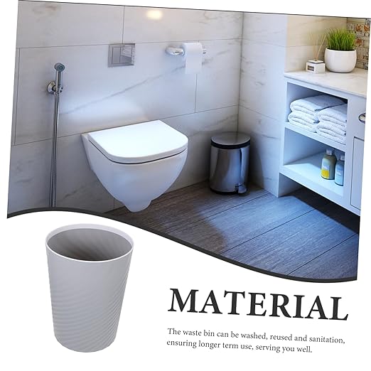 Unomor Large Garbage Can Open Top Wastebasket for Bathroom Office and Bedroom Versatile Trash Container for Home Use Stylish and Easy to Bin