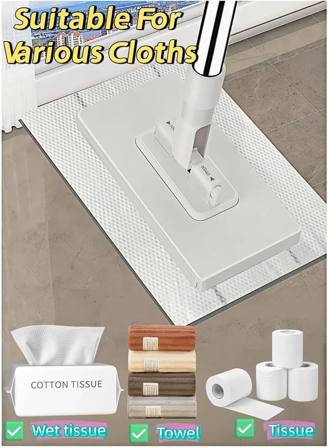 Convenient Cloth Changing Mini Mop with Clean Glove*1 and Reusable Cleaning Cloths*5Clever and Portable No Wash Mops with One-Click Cloth Change Zero Touch Mop for Small SpacesCorners