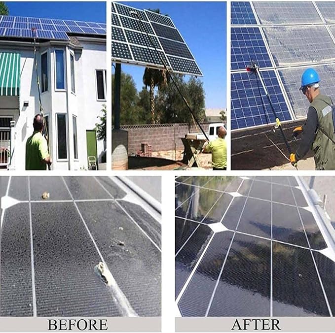 5-12m Window Cleaning Pole - Outdoor Window Cleaner Window Glass Solar Panel Cleaning System Washing Equipment Tool12M