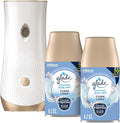 Glade Automatic Spray Refill and Holder Kit Air Freshener for Home and Bathroom Clean Linen 6.2 Oz 2 Count