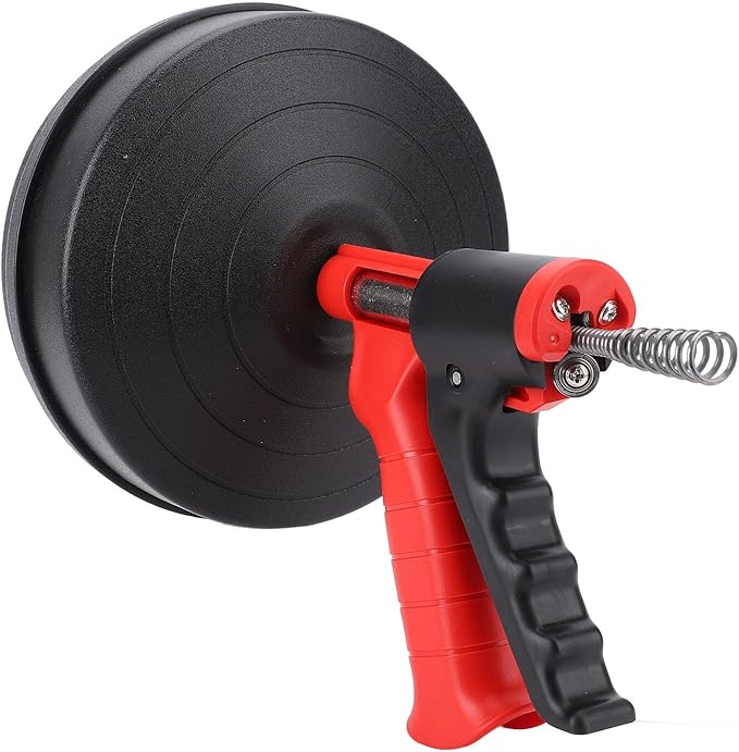 Manual Drain Snake Flexible Pipe Unblocker High Hardness Spring Clog Remover for 50-75MM Pipelines 1 X Handle (5m Spring)