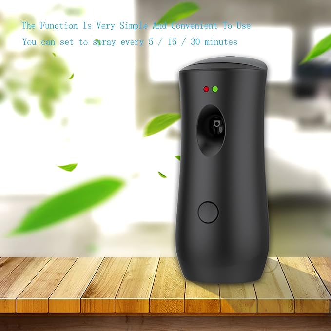 Automatic Air Fragrance Dispenser Home Wall-mounted Aerosol Spray Air Freshener for Home Offices Schools Restaurants Hotels Commercial Place (Black 1101)