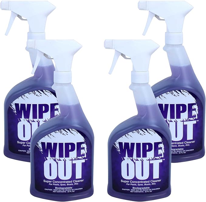Wipeout Wipe Out 6012-02 All Purpose Surface Cleaner for Swimming Pools 1-Quart 4-Pack
