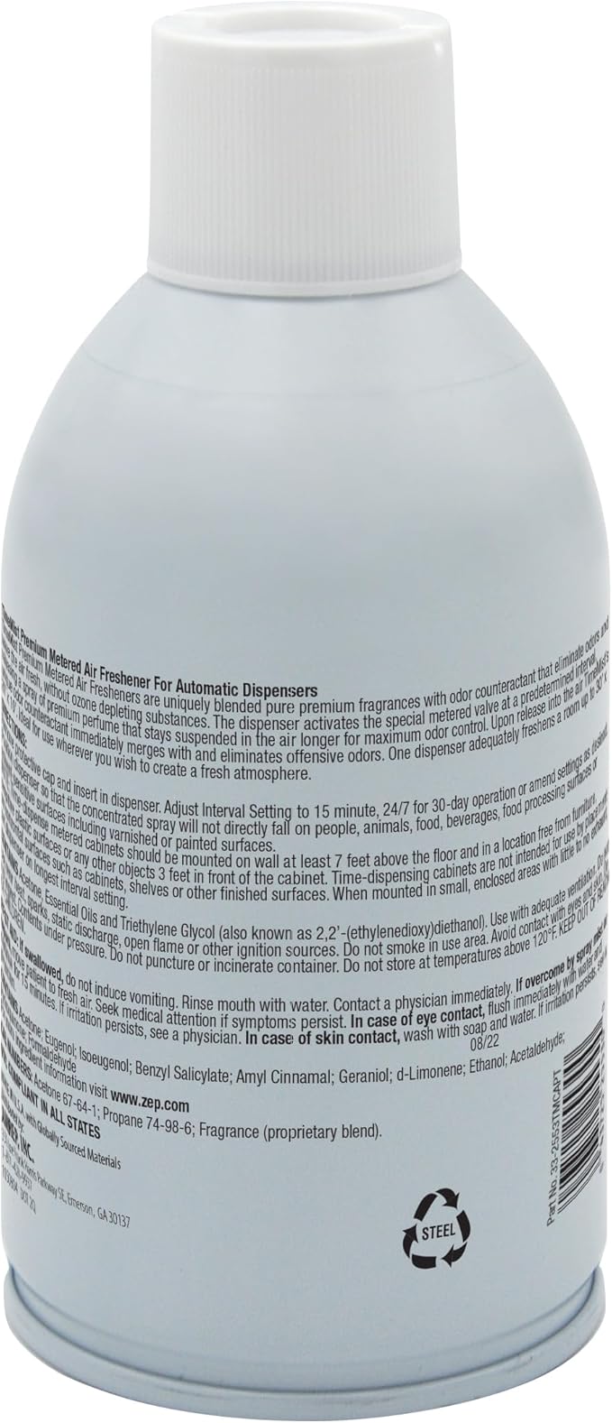 TimeMist Premium Metered Air Freshener Refills - Baby Powder - 7.1 oz (Case of 12) 1042686 - Lasts Up To 30 Days and Neutralizes Tough Unwanted Odors