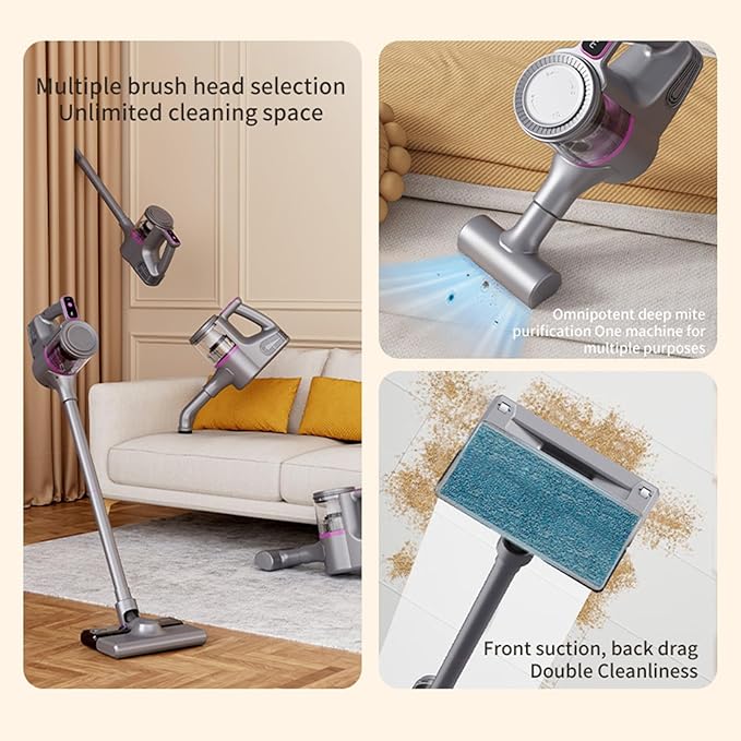 High Efficiency Filter Vacuum Capturing 99.9 Percent Antigens Four Thousand Hypersensitivity Sufferers Mobile and Rechargeable Household Vacuum