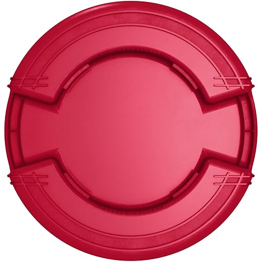 SPARTA Bronco 32 Gallon Trash Can Thick Polyethylene Bin NSF Certified Waste Container with Top Handles Bottom Handholds Reinforced Base and Stackable LLDPE 32 Gallon Red (Pack of 4)