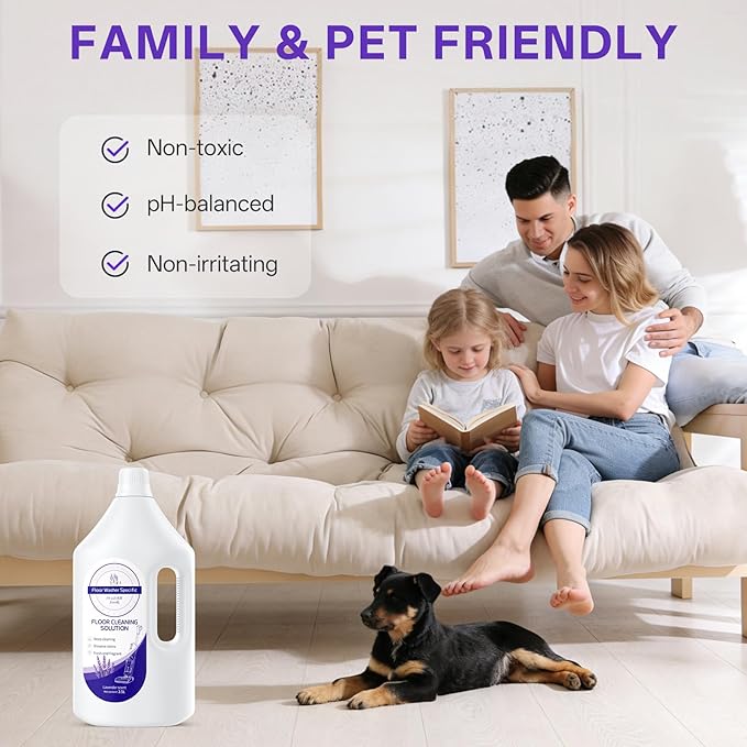 Floor Cleaner Compatible with Tineco Cleaning Solution Suitable with All Robotic Vacuum Mop and Cordless Wet/Dry Vacuum Mop Cleaner Multi-Surface Deodorizing &amp Cleaning Solution (1 L Lavender)
