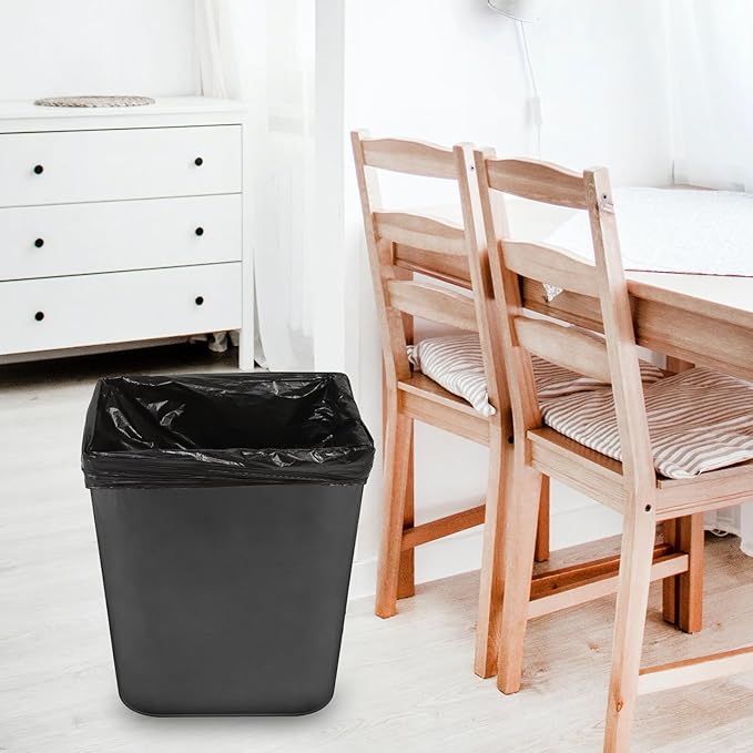 GLEAVI Black Trash Bags 25pcs 90x110cm Thick 2.5 Mil Plastic Garbage Bags for Bathroom Office and Bedroom Wastebaskets