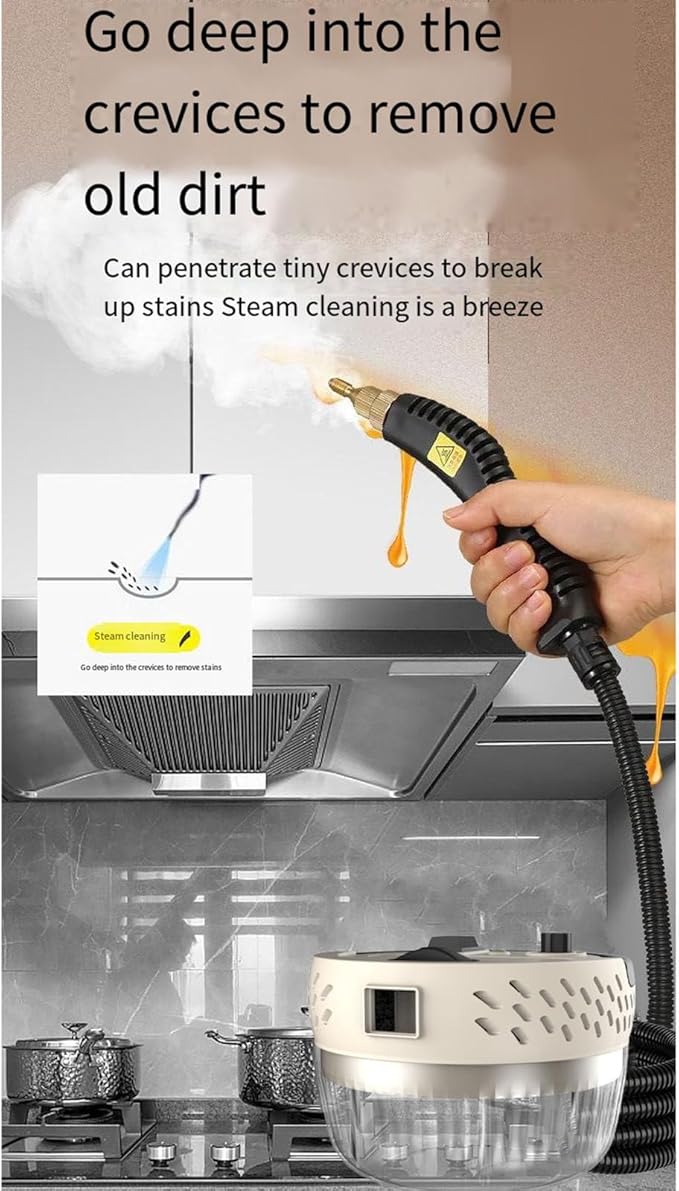 Handheld Steam Cleaner High Temperature Pressurized Steam Cleaning Machine Portable Car Steamer with Brush Heads
