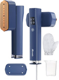 Travel Steamer for Clothes15s Fast Heat-up Portable Iron35mins Runtime &amp 100ml Large Tank25g/min SteamCeramic PanelStands on DeskWrinkle Remover for Travel Home Office(Blue Gradient Gold)
