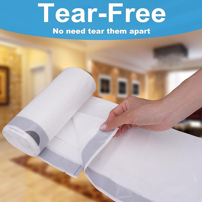 8 Gallon Trash bags for Dual Compartment Can (2 x 8 Gallon) 100 Count 1.0 Mil Thickness Drawstring Kitchen Garbage Liner Pre-Separated Compatible with Liner Code 30A All 16 Gallon Dual Can