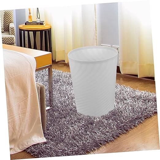 2Pcs Simple Style Plastic Trash Can Lightweight Bathroom Wastebasket for Home Office Kitchen Compact Garbage Bin for Clean Tidy Living Spaces