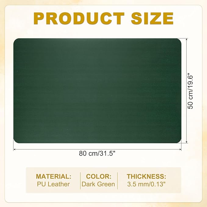 uxcell Dish Drying Mat for Kitchen Counter 31.5 x 19.6 Dish Drying Pad Dark Green