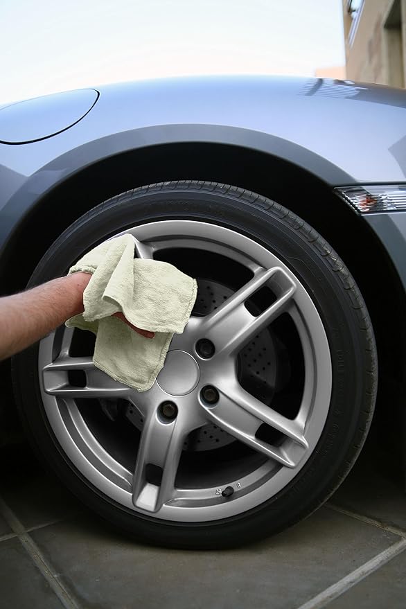 Avalon Towels Cotton Shop Rags – (Pack of 150) Size 12x14 Inches Cleaning Rags – Absorbent Shop Towels and Multipurpose Cleaning Towels for Automobiles Industries Garage and Homes (Natural)