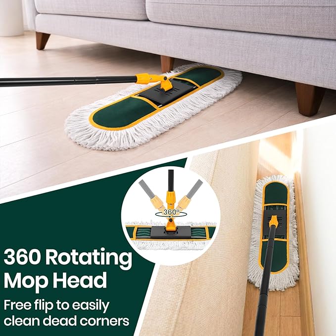 24 Commercial dust mop with 5 mop Heads