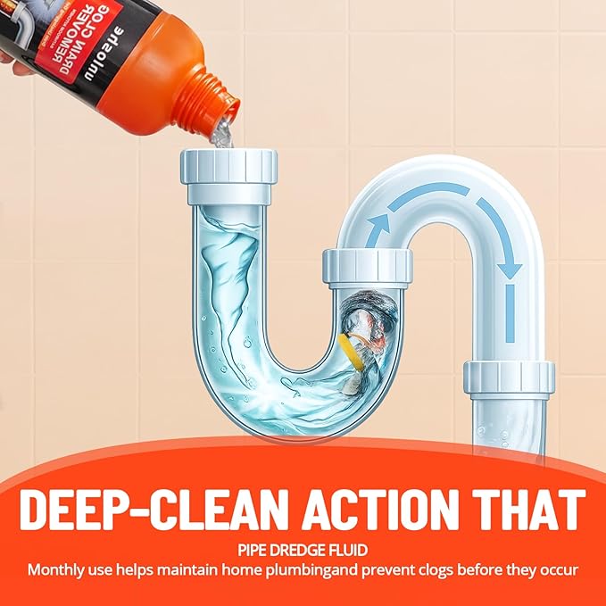 Drain Clog Remover and Drain Cleaner Unclogs and Removes Hair Soap Scum and Blockages for Bathroom Kitchen Sink Tubs (2-Pack)