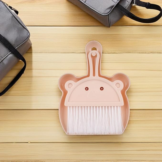 Small Broom and Dustpan Set 6pcs Mini Desktop Cleaning Brush Combo Portable Handheld Dustpan and Brush for Keyboard Bookshelf Office and Home Use