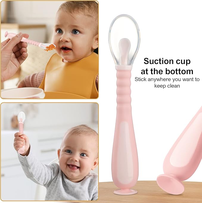 Bottle Brush Set 7 in 1 Cleaner Set with Baby Drying RackSilicone BrushStraw BrushNipple BrushSoap DispenserSpoonStorage Box Portable Essentials for Home &amp TravelPink(H-003)