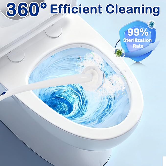 80 Count Toilet Wand Refills for Clorox Toilet Wand - Upgrade Fiber Toilet Brush 5X Cleaning Power Toilet Bowl Wand Refills No Falling Apart | Fresh Fragrance