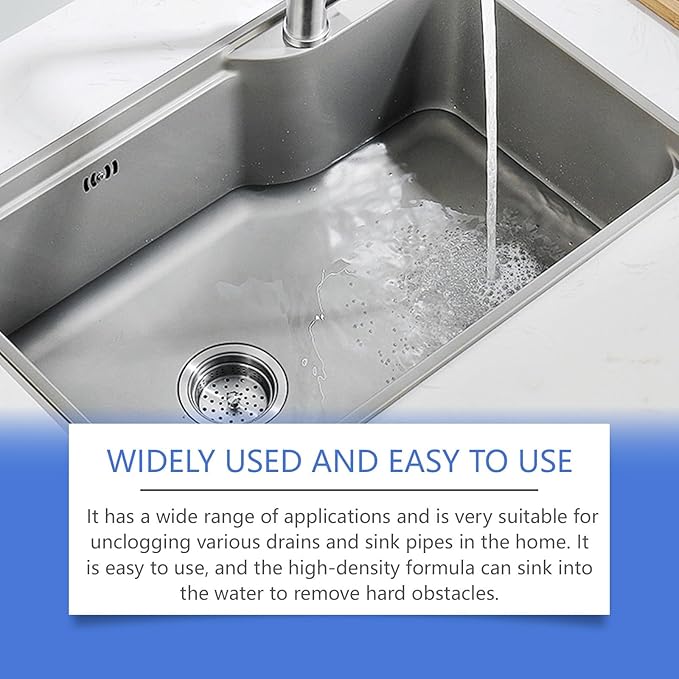 Quick-Fix Drain Cleaner - Powerful Formula for Kitchen Sink and Toilet Blockages(1PCS)