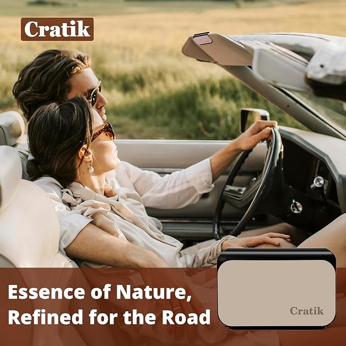 Car Air Freshener - Stone Air Freshener - Car Odor Eliminator for Visor Clip- Natural Scent Starter Kit Vehicle Scent Diffuser for Cabin Truck &amp SUV-Pack of 3 (Teak-Amber-Open Air)-CLIP INCLUDED