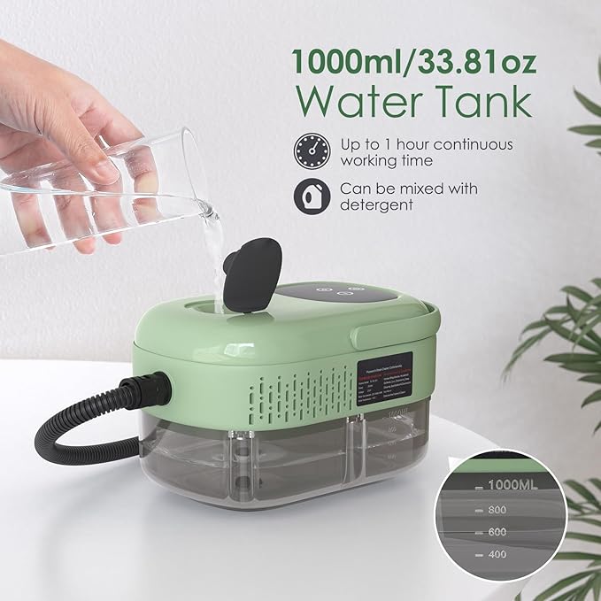 Decdeal Pressurized Handheld Steam Cleaner with 8pcs Accessories Smart Touch Screen 6 Levels Adjustable Deep Cleaning Steamer