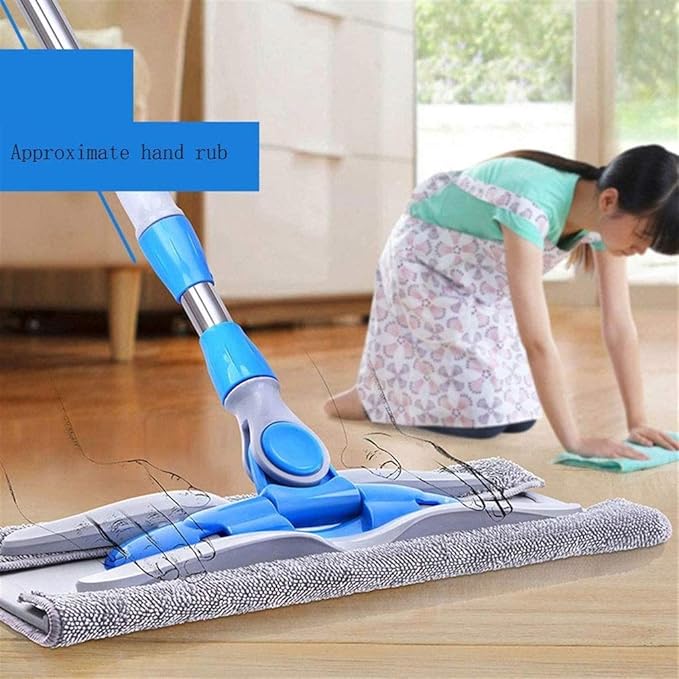 Flat Mop Free Hand Washing 360 Spin Microfiber Pad Wet and Dry Home House Office Cleaning Tool Kitchen Floor Clean