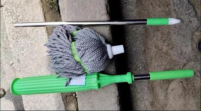 FOTN 2 in 1 Dehydrated Mop 2024 New Self-Wringing Twist Mops for Floor CleaningSelf Wringing 360 Flat Mop with Stainless Detachable Steel Handle (1PC+1 mop Head)