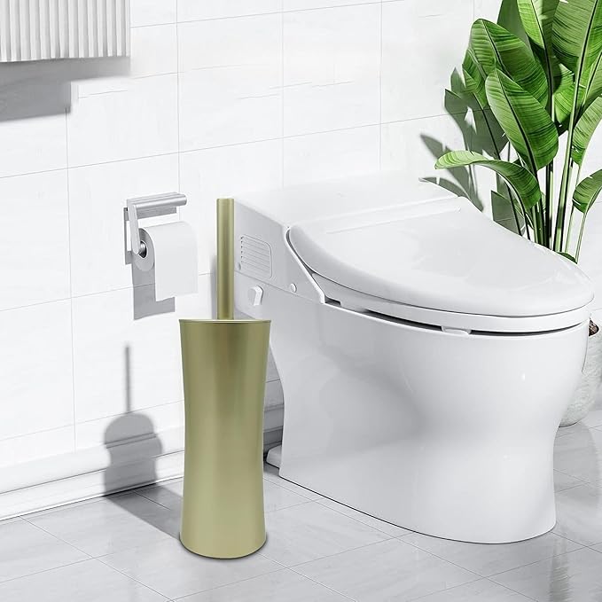 Vince Camuto Toilet Bowl Brush with Holder Durable Bathroom Cleaning Tool Modern Design for Easy Toilet Maintenance Bathroom Cleaner Brush for Efficient Cleaning and Hygiene