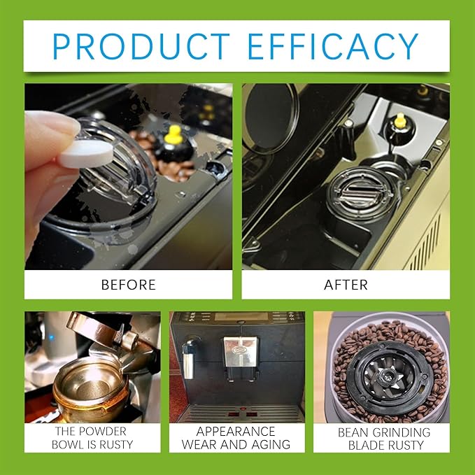 Coffee Machine Cleaning Tablets - Deep Clean For Coffee Residue Oils &amp Stains Eco-Friendly Easy To Use(2PCS)