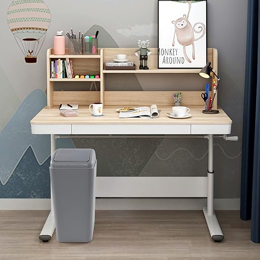 3 Pack 4.5 Gallon Plastic Garbage Can with Swing Lid Swing-top Trash Bin Gray